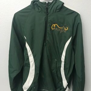 forest green windbreaker